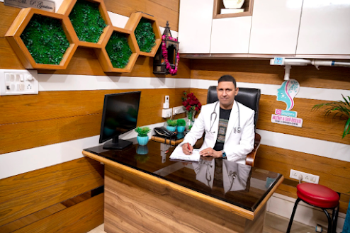 Dr. MP Gautam's Allergy & Skin Clinic & Research Centre reception and consultation area